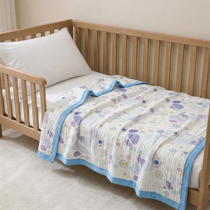 Pastel Bloom Cotton Gauze Blanket