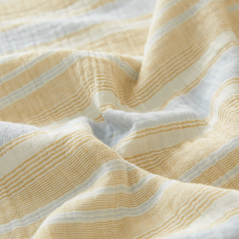 Soft Stripe Reversible Cotton Bedspread