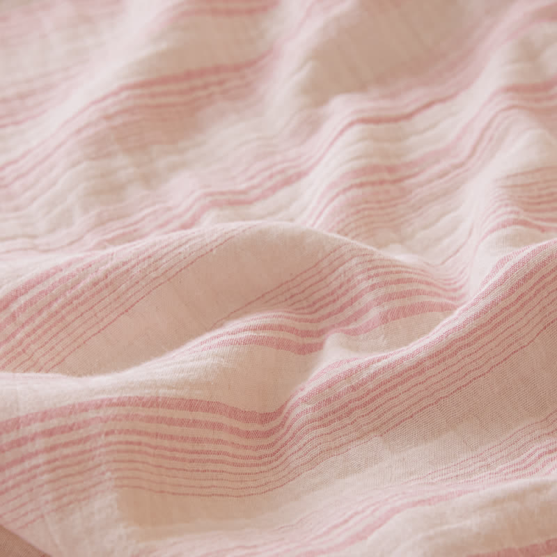 Soft Stripe Reversible Cotton Bedspread