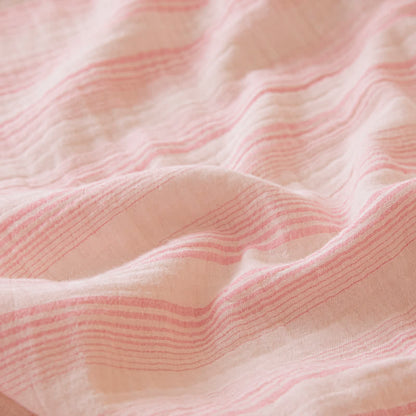 Soft Stripe Reversible Cotton Bedspread