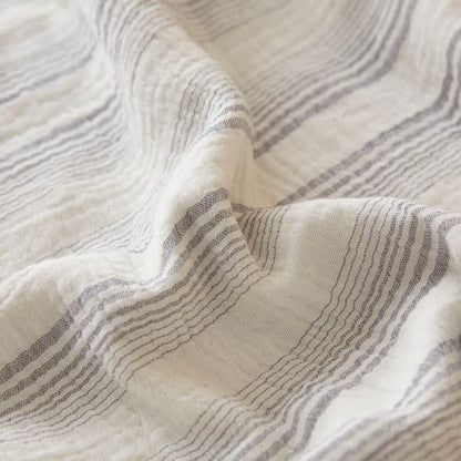 Soft Stripe Reversible Cotton Bedspread