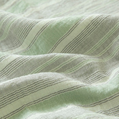 Soft Stripe Reversible Cotton Bedspread