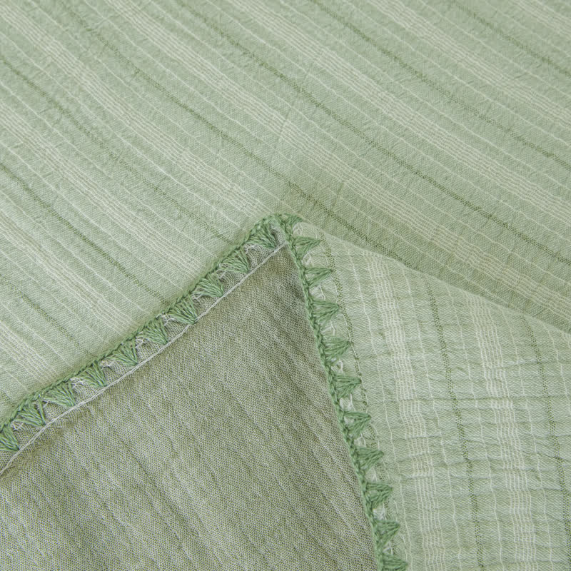 Soft Stripe Reversible Cotton Bedspread