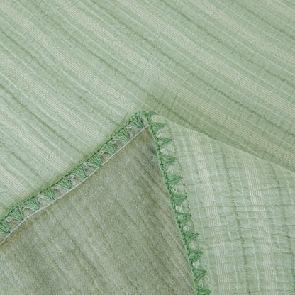 Soft Stripe Reversible Cotton Bedspread