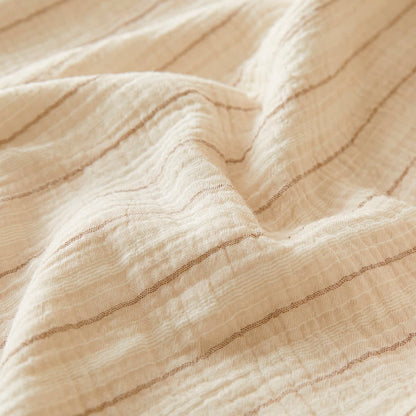 Soft Stripe Reversible Cotton Bedspread
