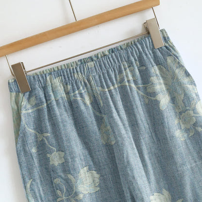 Vintage Floral Cotton Cami Loungewear Set