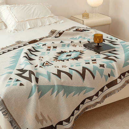Bohemian Southwest Geometric Tasseled Decorative Throw