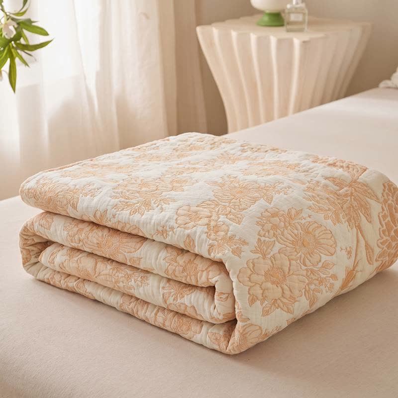 Minimal Bloom Cotton Coverlet Quilt