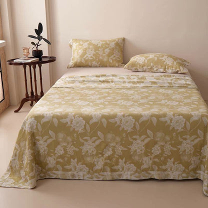 Vinatge Floral Muslin Coverlet Bedspread