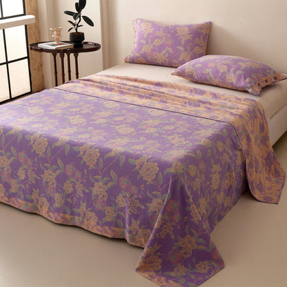 Vinatge Floral Muslin Coverlet Bedspread