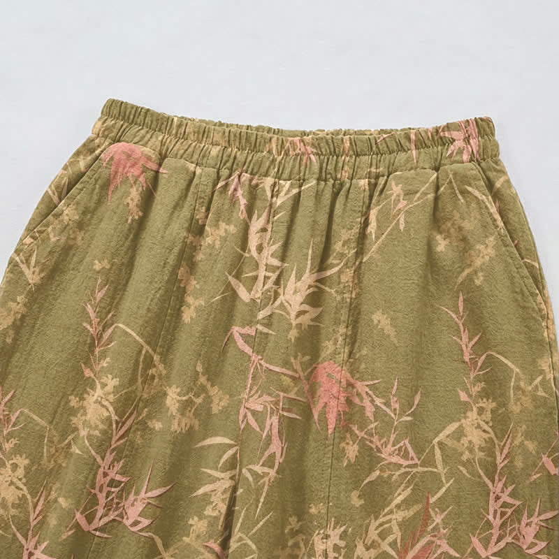 Retro Olive Green Bamboo Lounge Pants Autumn Bamboo Breathable Casual Pants Homewear L Loungewear M newin260810 Nightwear Olive Green Pajama Pajama Pants Pants Rayon Sleep Pants Sleepwear Spring Summer Vintage Viscose women XL