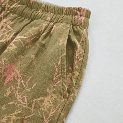 Retro Olive Green Bamboo Lounge Pants Autumn Bamboo Breathable Casual Pants Homewear L Loungewear M newin260810 Nightwear Olive Green Pajama Pajama Pants Pants Rayon Sleep Pants Sleepwear Spring Summer Vintage Viscose women XL