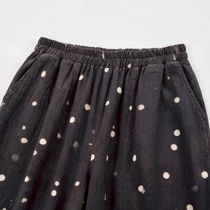 Timeless Black Polka‑Dot Lounge Pants Autumn Black Breathable Casual Pants Homewear L Loungewear M newin260810 Nightwear Pajama Pajama Pants Pants Polka‑Dot Rayon Retro Sleep Pants Sleepwear Spring Summer Timeless Viscose Whimsical women XL