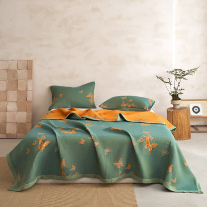 Elegant Butterfly Print Cotton Quilt