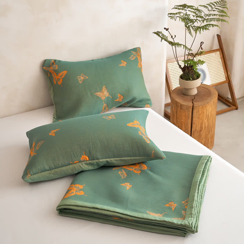 Elegant Butterfly Print Cotton Quilt