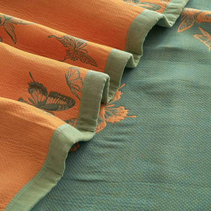 Elegant Butterfly Print Cotton Quilt