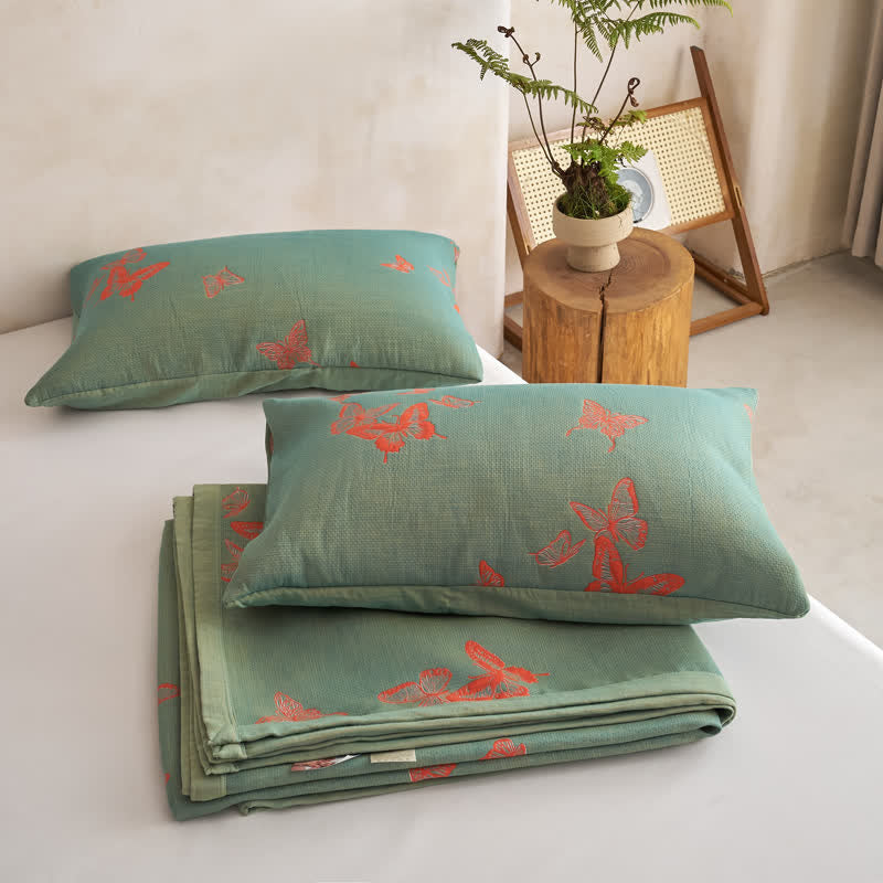 Elegant Butterfly Print Cotton Quilt