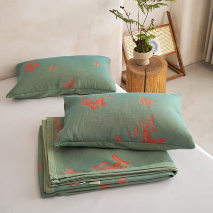 Elegant Butterfly Print Cotton Quilt