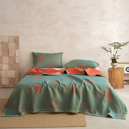 Elegant Butterfly Print Cotton Quilt