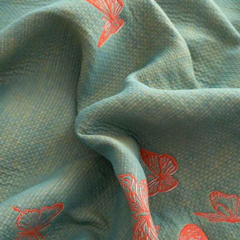 Elegant Butterfly Print Cotton Quilt
