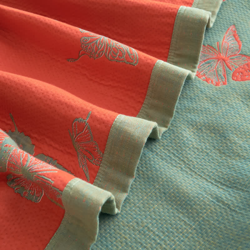 Elegant Butterfly Print Cotton Quilt