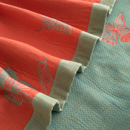Elegant Butterfly Print Cotton Quilt
