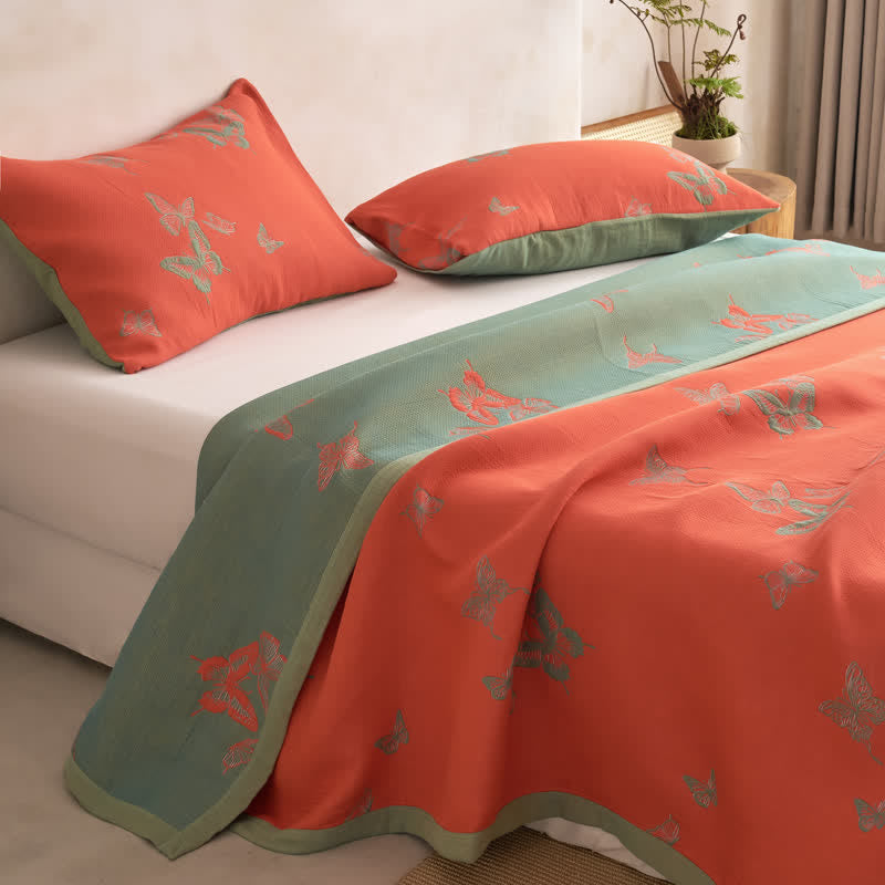 Elegant Butterfly Print Cotton Quilt