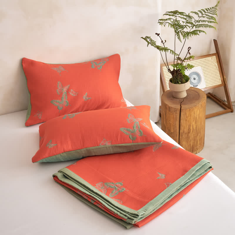 Elegant Butterfly Print Cotton Quilt
