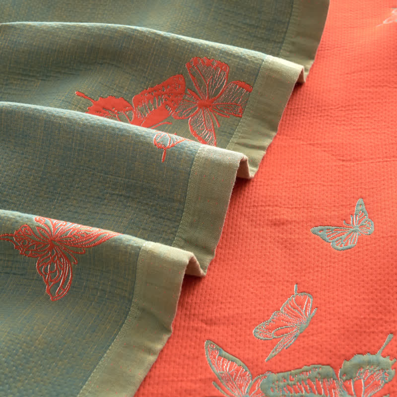 Elegant Butterfly Print Cotton Quilt