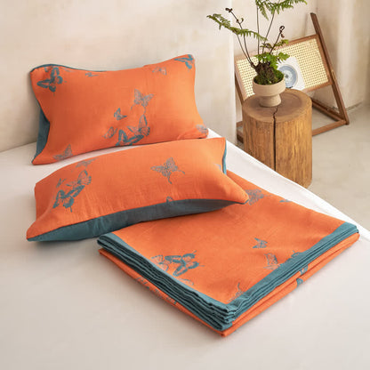 Elegant Butterfly Print Cotton Quilt
