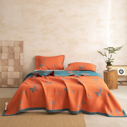 Elegant Butterfly Print Cotton Quilt