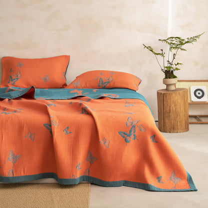 Elegant Butterfly Print Cotton Quilt
