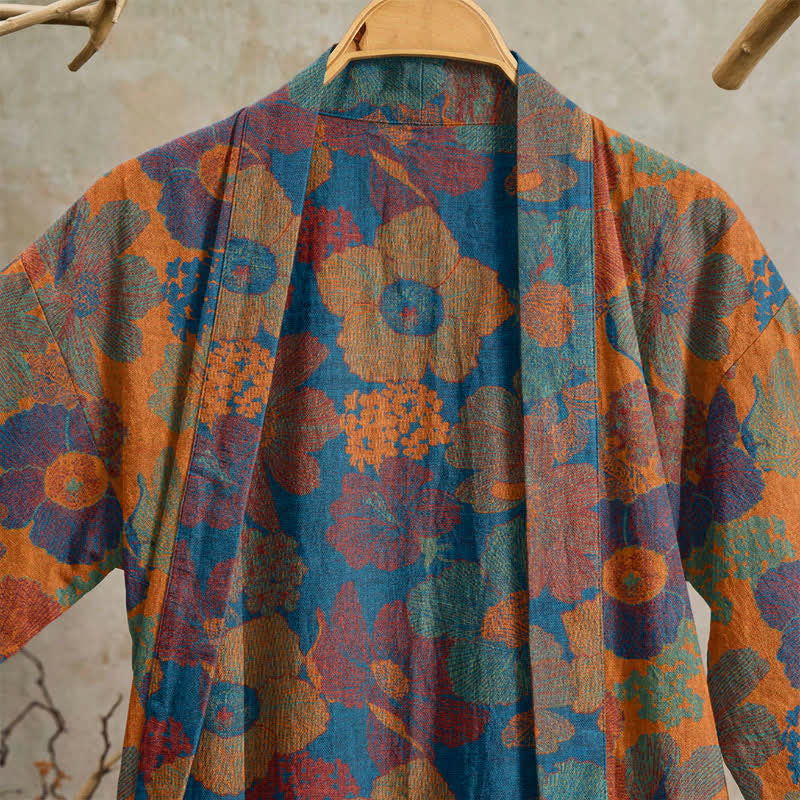 Vintage Flower Cotton Kimono Robe