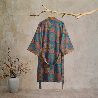 Vintage Flower Cotton Kimono Robe
