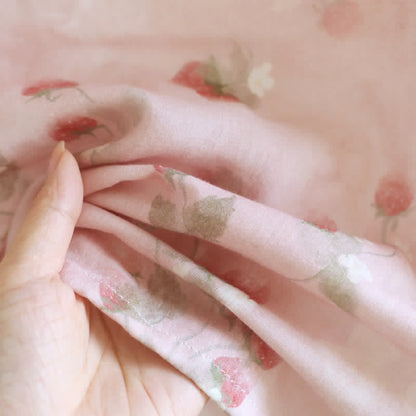 Pink Strawberry Cotton Lounge Nightgown