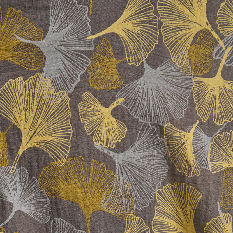 Golden Ginkgo Leaf Cotton Bedding Set