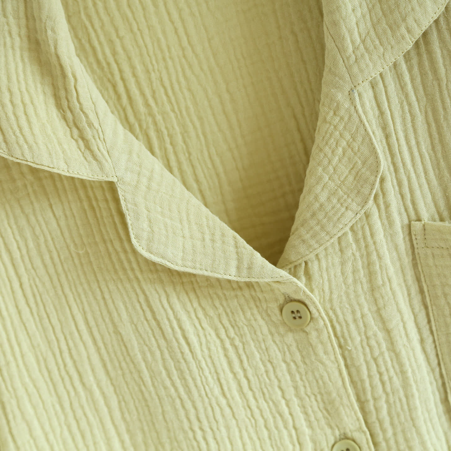 Cotton Gauze Button Front Loungewear Set 100% Cotton After-Bath Wear Autumn Button Front Casual Comfortable Cooling Loungewear Cotton Cotton Gauze Couple Sleepwear Crinkled Texture Dropped Shoulder Elastic Waist Home Lounge Outfit Homewear Indoor L Lightweight Lounge Set Loungewear Minimalist Outerwear-Ready Pajama Pajama Set Patch Pocket Set Short Sleeve Shorts Set Sleepwear Soft Cotton Solid Color Sleepwear Spring Summer Turn-Down Collar Two Piece Set Warm Weather