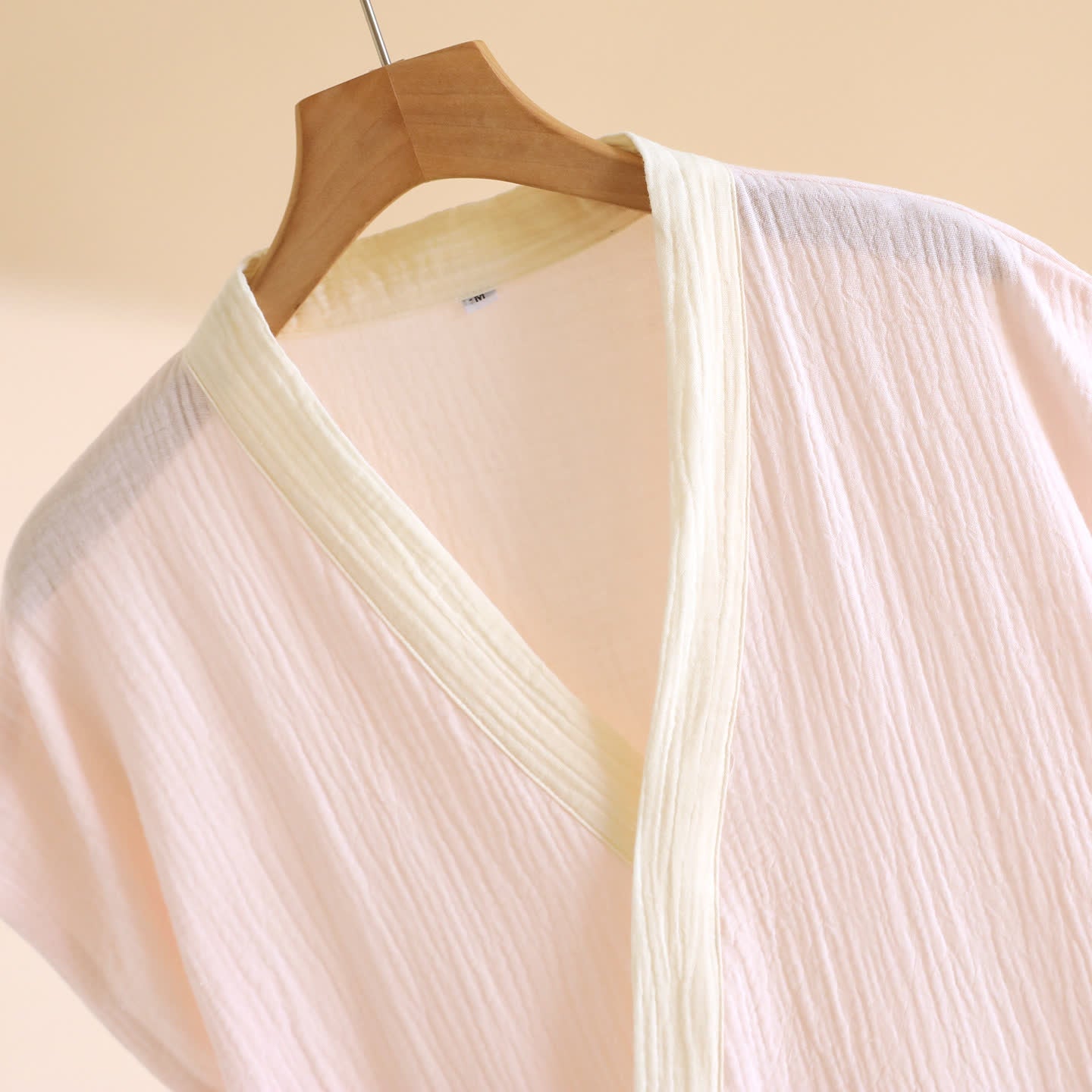 Minimalist Cotton Kimono Wrap Homewear Robe 100% Cotton Adult All Season Bathrobe Breathable Casual Comfortable Cotton Cotton Gauze Couples Loungewear Crinkled Texture Dressing Gown Fairy Style Homewear House Robe Indoor Kimono Style Knee Length L Lightweight Loose Fit Loungewear Minimalist Pajama Patch Pocket Postpartum Robe Robe Short Sleeve Side Tie Closure Sleepwear Soft Cotton Spa Robe Spring Summer Unisex V-Neck Warm Weather Wrap Robe