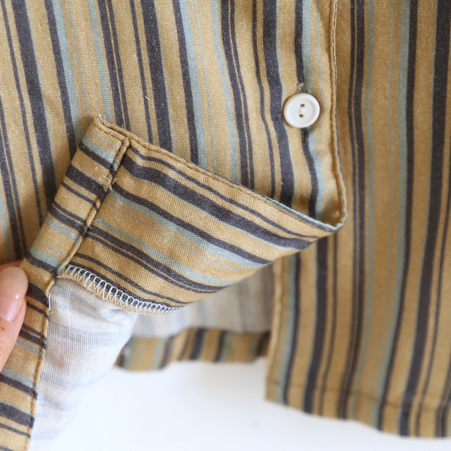 Vintage Striped Cotton Loungewear Set Autumn Breathable Button Front Camp Collar Casual Comfortable Cotton Cotton Gauze Crinkled Texture Elastic Waist Homewear Hong Kong Style Indoor L Lightweight Loose Fit Lounge Set Loungewear Minimalist Outdoor Pajama Pajama Set Patch Pocket Pure Cotton Resort Wear Set Short Sleeve Shorts Set Sleepwear Soft Cotton Spring Striped Summer Two Piece Set Vertical Stripe Vintage Style Warm Weather women