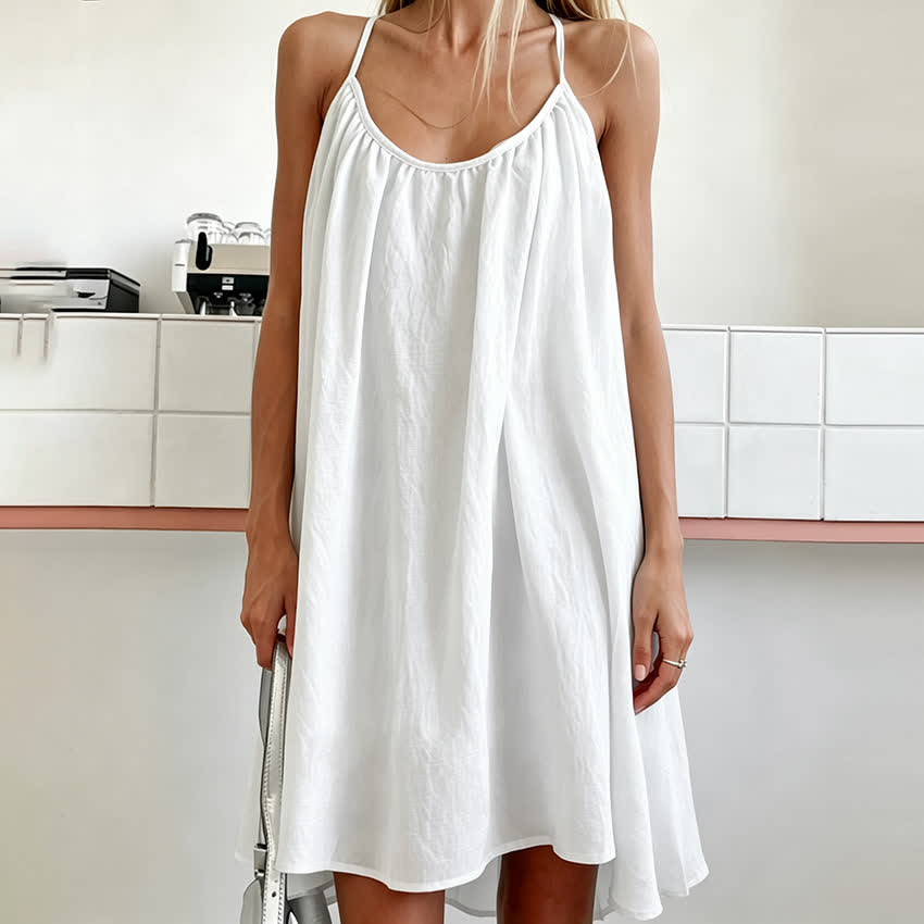 Minimal Sleeveless Resort Lounge Dress