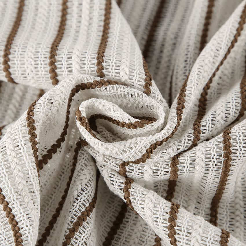 Effortless Stripe Cotton Wrap Resort Loungewear Set