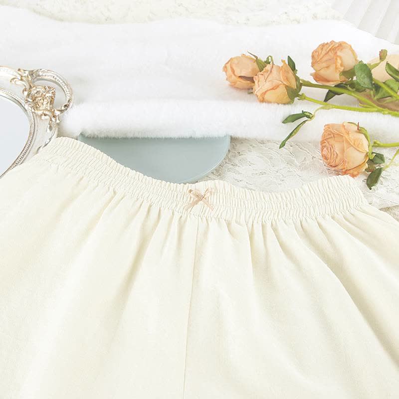 Chic Ruffle Hem Cotton Loungewear Set