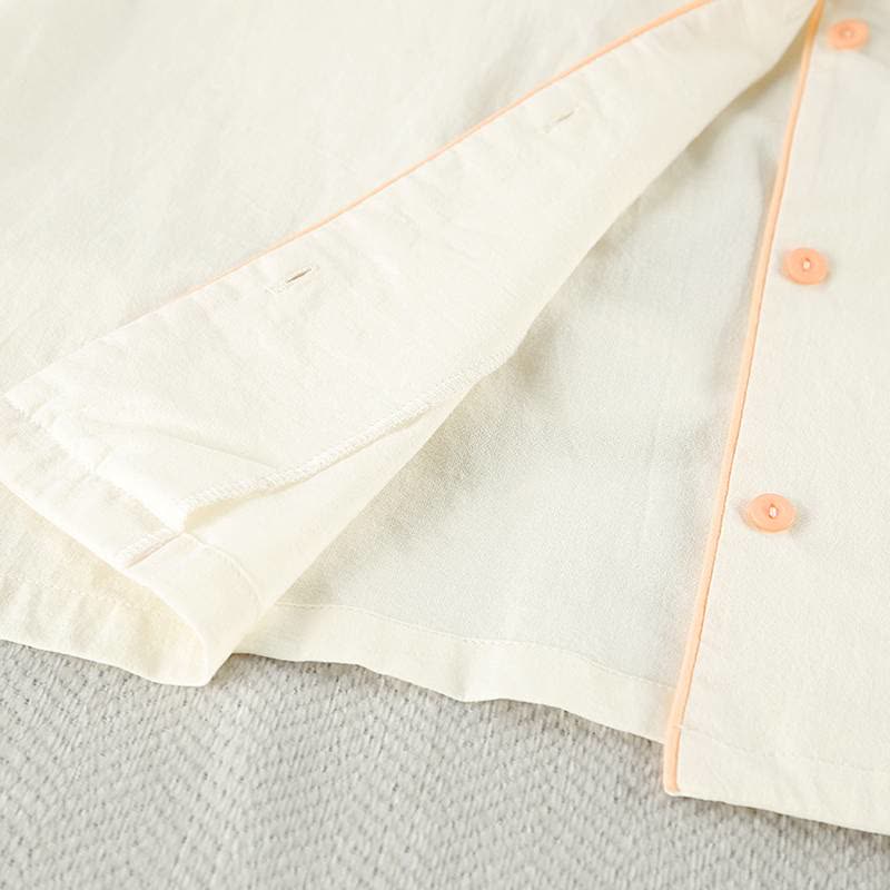 Minimal Cotton Pocketed Long Sleeve Pajama Set