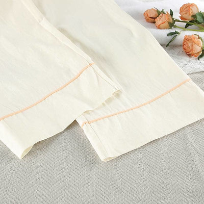Minimal Cotton Pocketed Long Sleeve Pajama Set