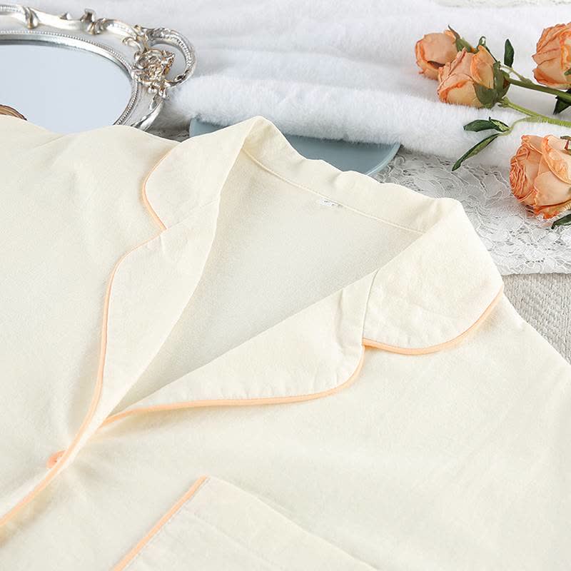 Minimal Cotton Pocketed Long Sleeve Pajama Set