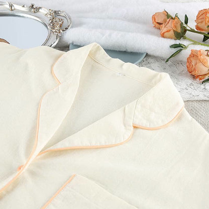 Minimal Cotton Pocketed Long Sleeve Pajama Set