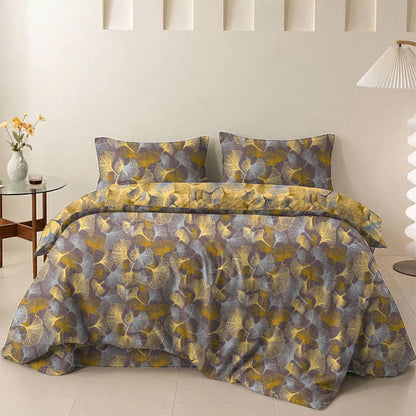 Retro Ginkgo Leaf Cotton Gauze Bedding Set