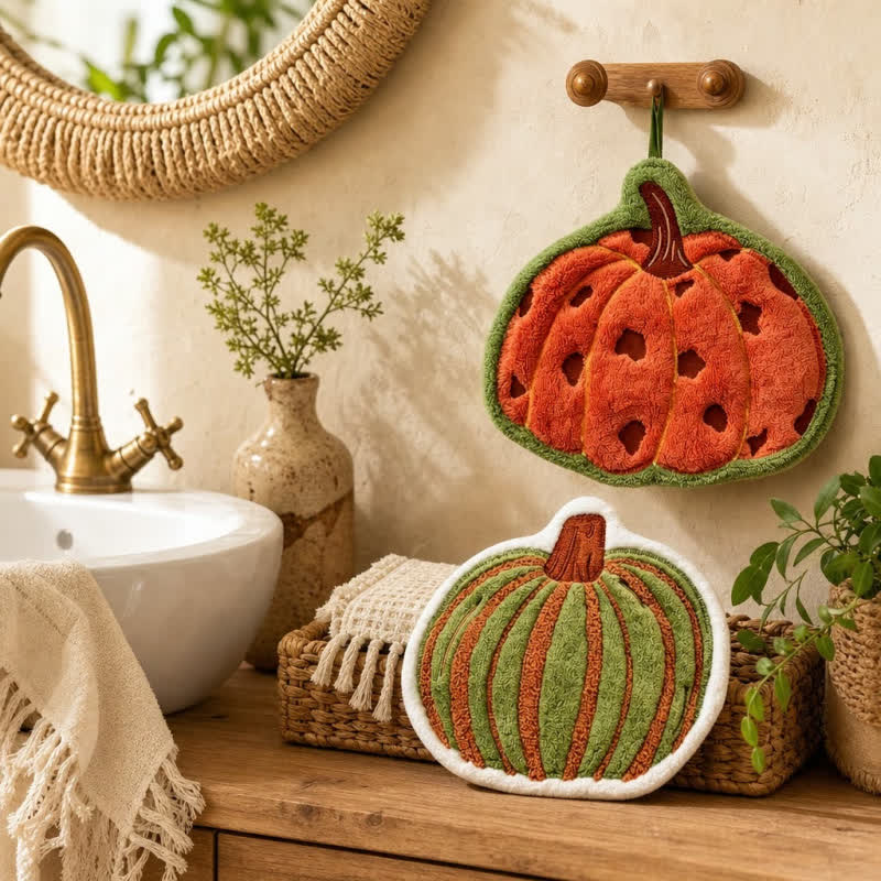 Pumpkin Shaped Quick Dry Hand Towel