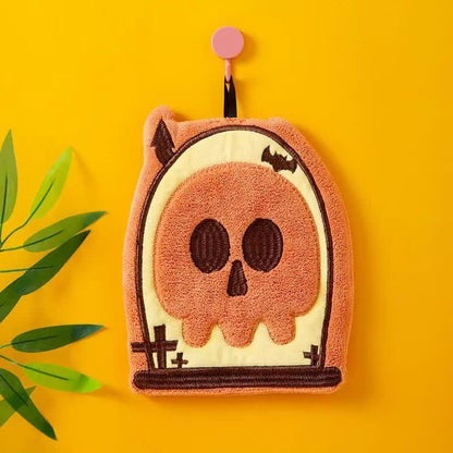Halloween Element Fleece Hanging Hand Towel