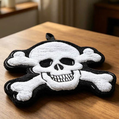 Gothic Skull Fleece Hanging Hand Towel